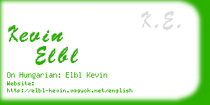kevin elbl business card